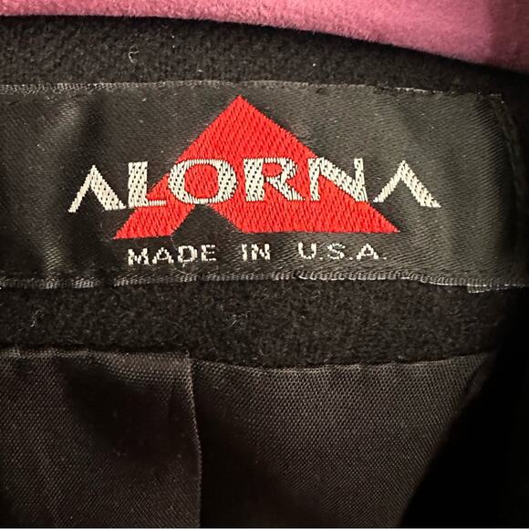 Alorna Vintage Black Coat With Embroidered Trim - Picture 4 of 7